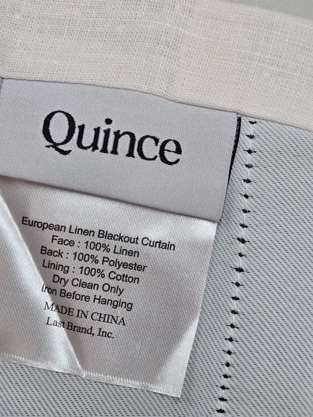 Quince includes 48x84